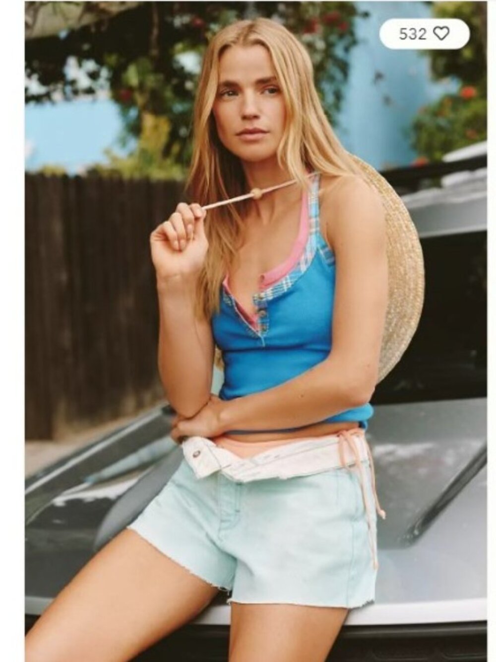 Anthropologie Pilcro Devon Denim Jean Shorts Spray Color Edition NWT 26 Mint NEW